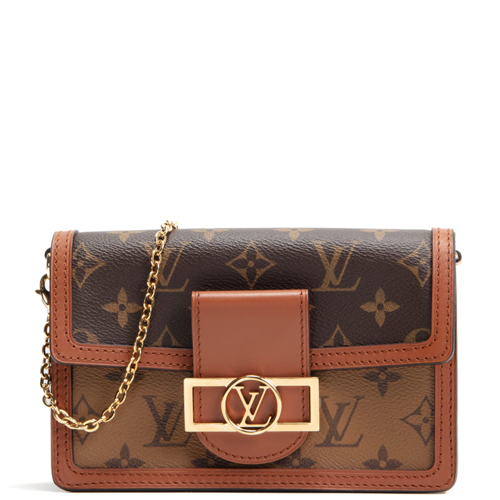 LOUIS VUITTON Reverse Monogram Dauphine Chain Wallet