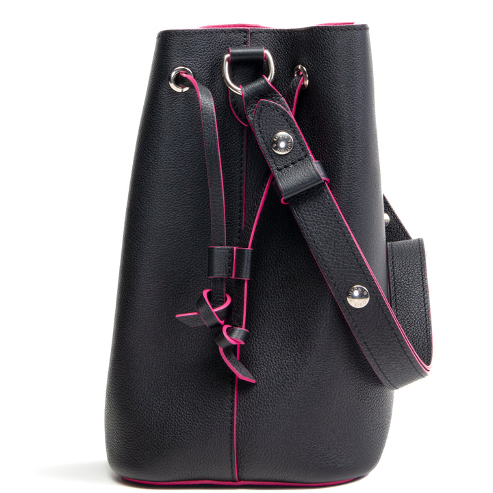 LOUIS VUITTON Taurillon Leather Lockme Bucket Bag - Black