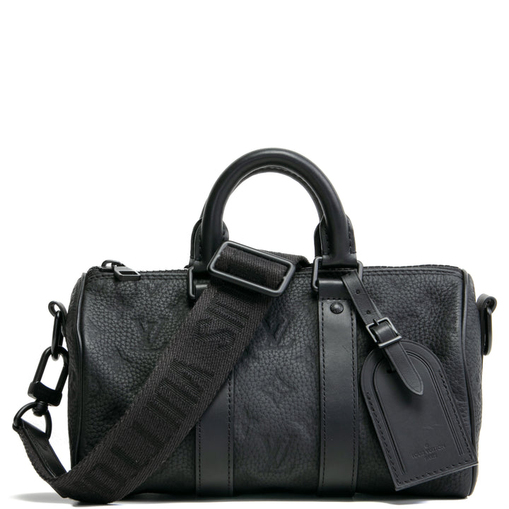 LOUIS VUITTON Taurillon Keepall Bandouliere 25 - Black