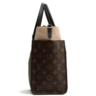 LOUIS VUITTON Calfskin Monogram On My Side MM - Laurier Green & Toffee Latte Beige