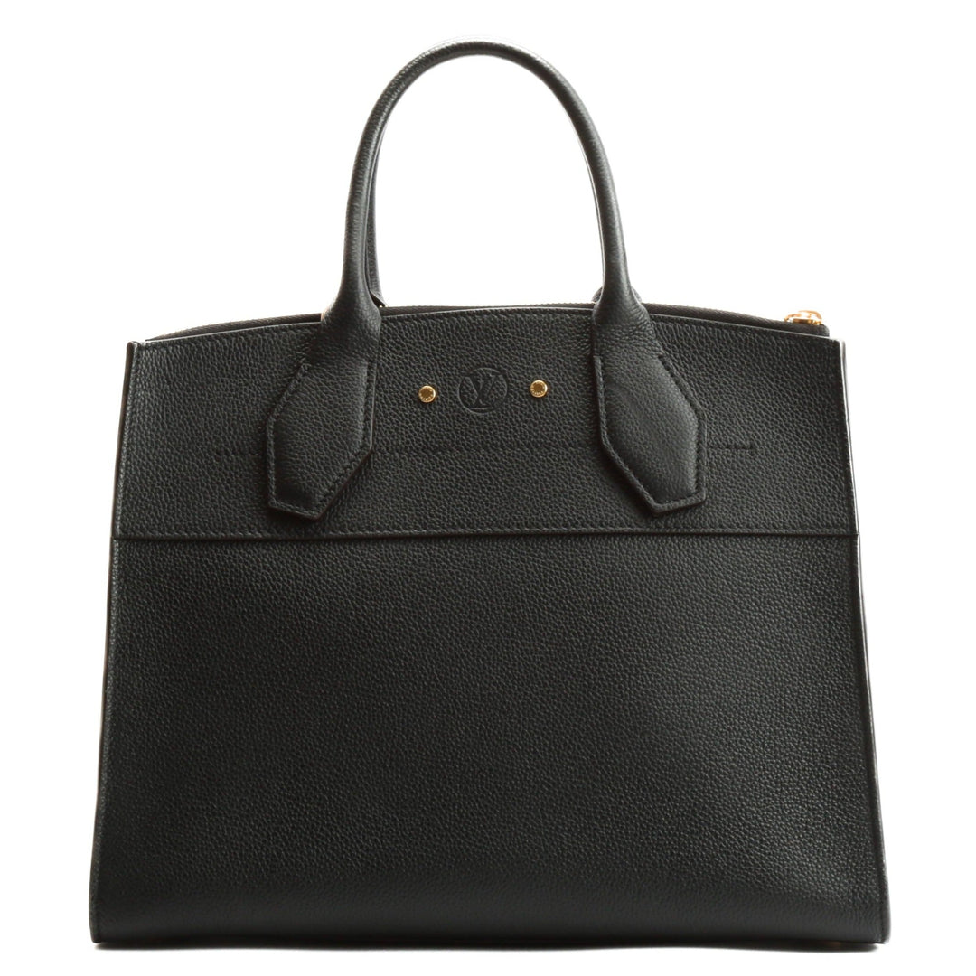 LOUIS VUITTON Calfskin City Steamer MM Black