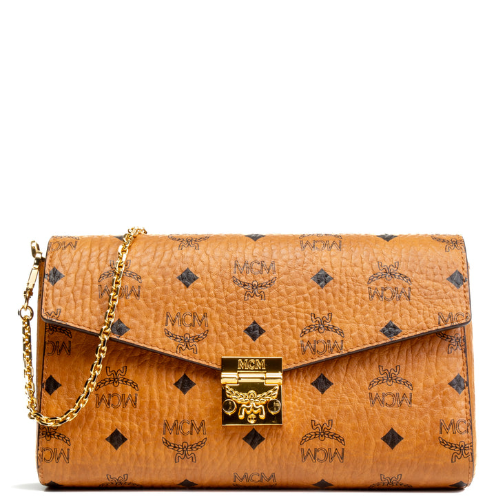 MCM Medium Tracy Crossbody - Cognac