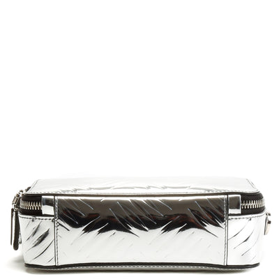 PRADA Spazzolato Andoliera Camera Bag - Metallic Silver