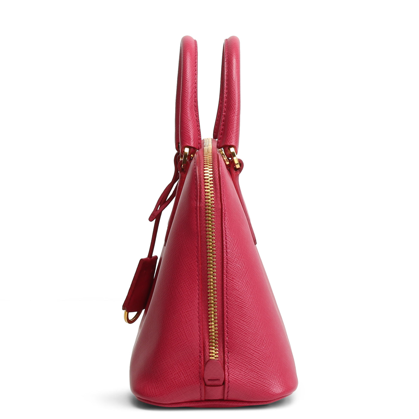 PRADA Saffiano Dome Satchel - Pink