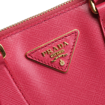 PRADA Saffiano Dome Satchel - Pink