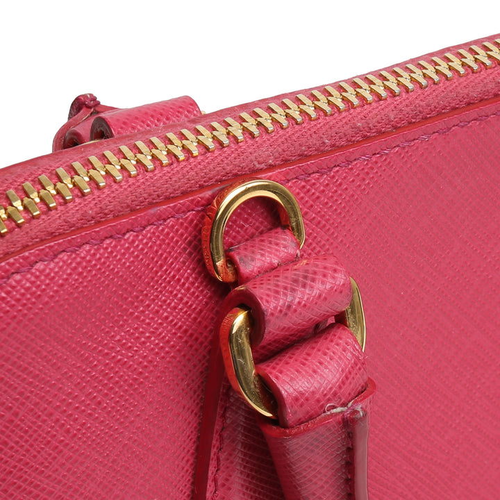 PRADA Saffiano Dome Satchel - Pink