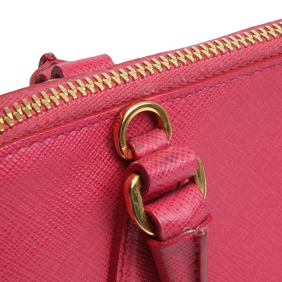 PRADA Saffiano Dome Satchel - Pink