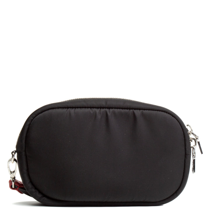 PRADA Tessuto Double Pocket Wristlet - Black