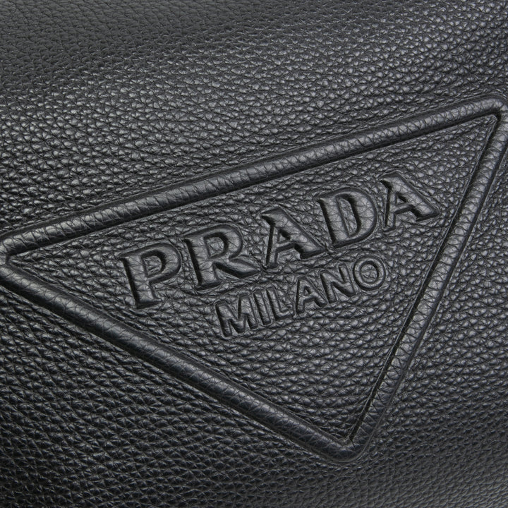 Prada geprägter Logo Messenger - Schwarz