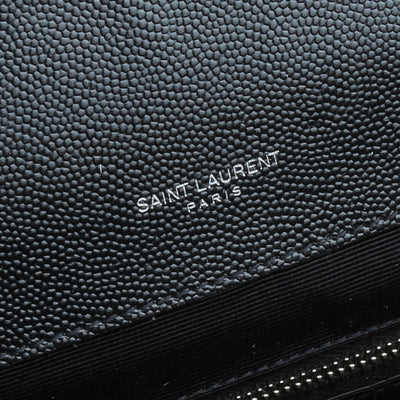 SAINT LAURENT Monogram Triquilt Envelope Bag - Black