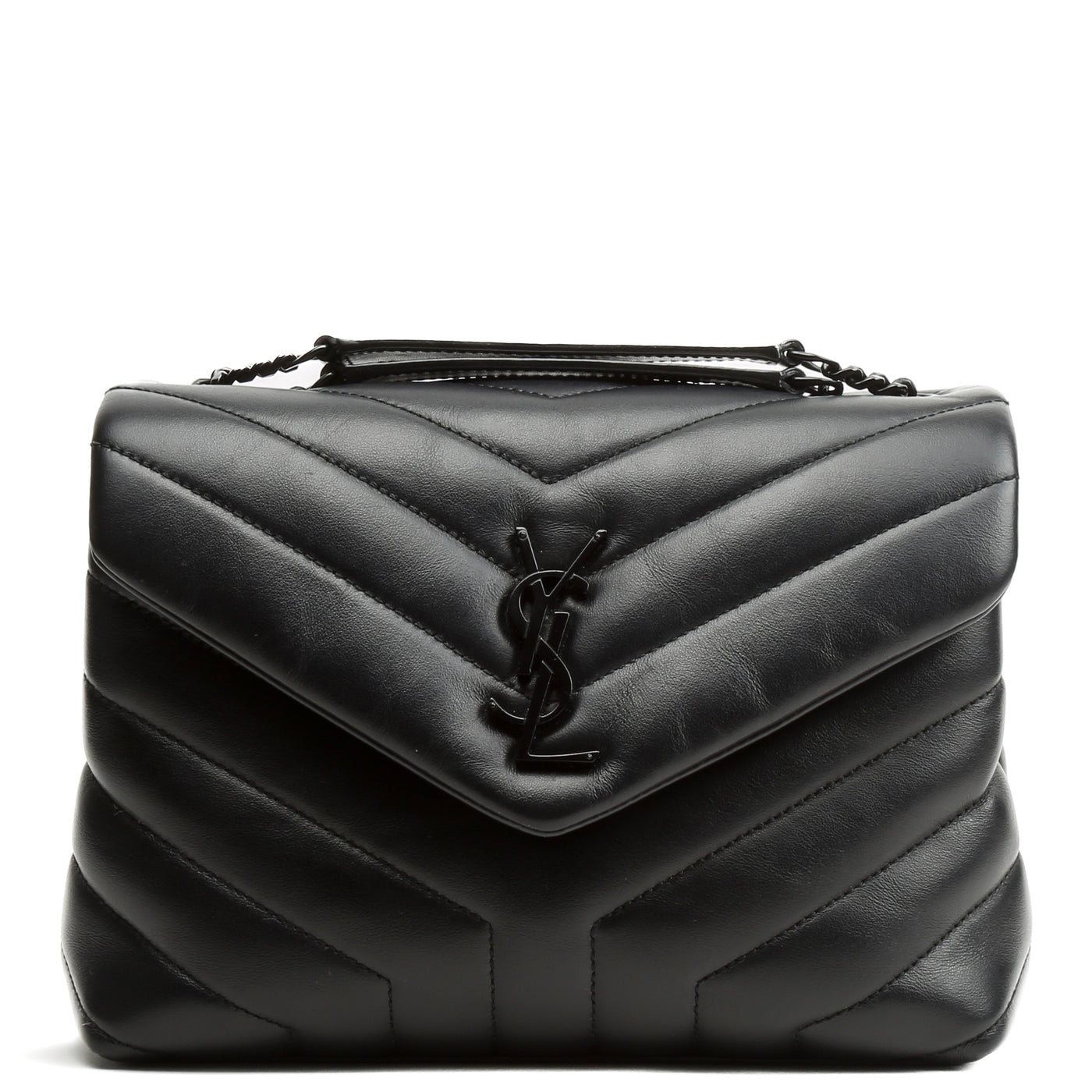 SAINT LAURENT Small Loulou Shoulder Bag - Black