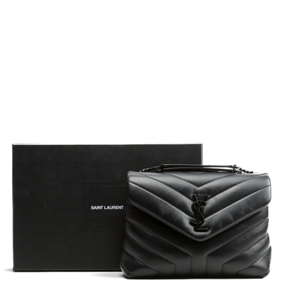 SAINT LAURENT Small Loulou Shoulder Bag - Black