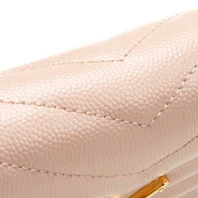 SAINT LAURENT Monogram Large Wallet On Chain - Blush Pink