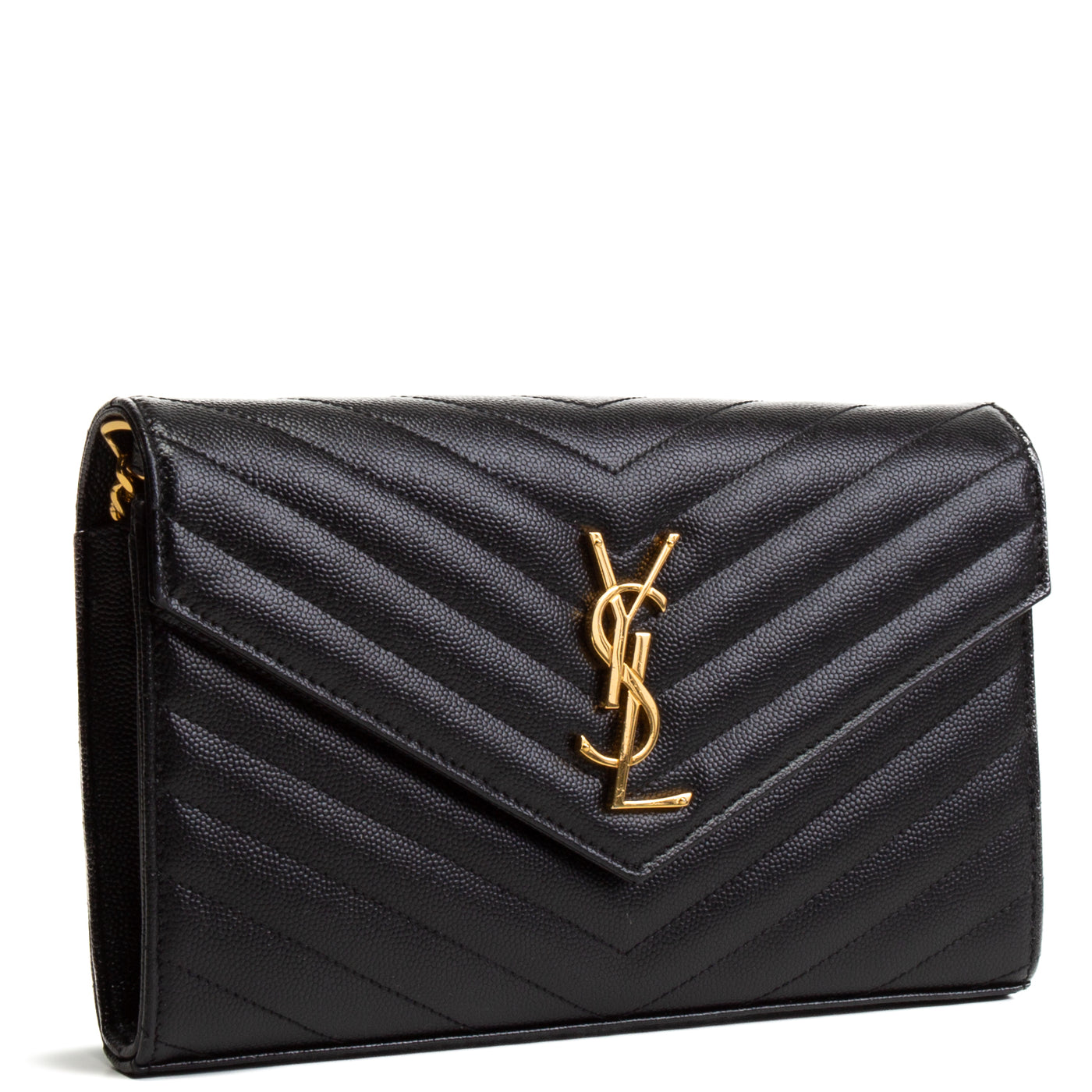 SAINT LAURENT Envelope Wallet on Chain - Black