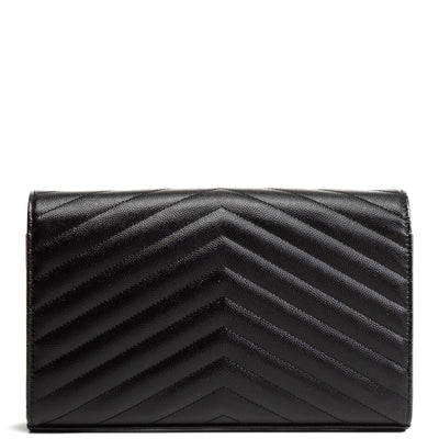 SAINT LAURENT Envelope Wallet on Chain - Black