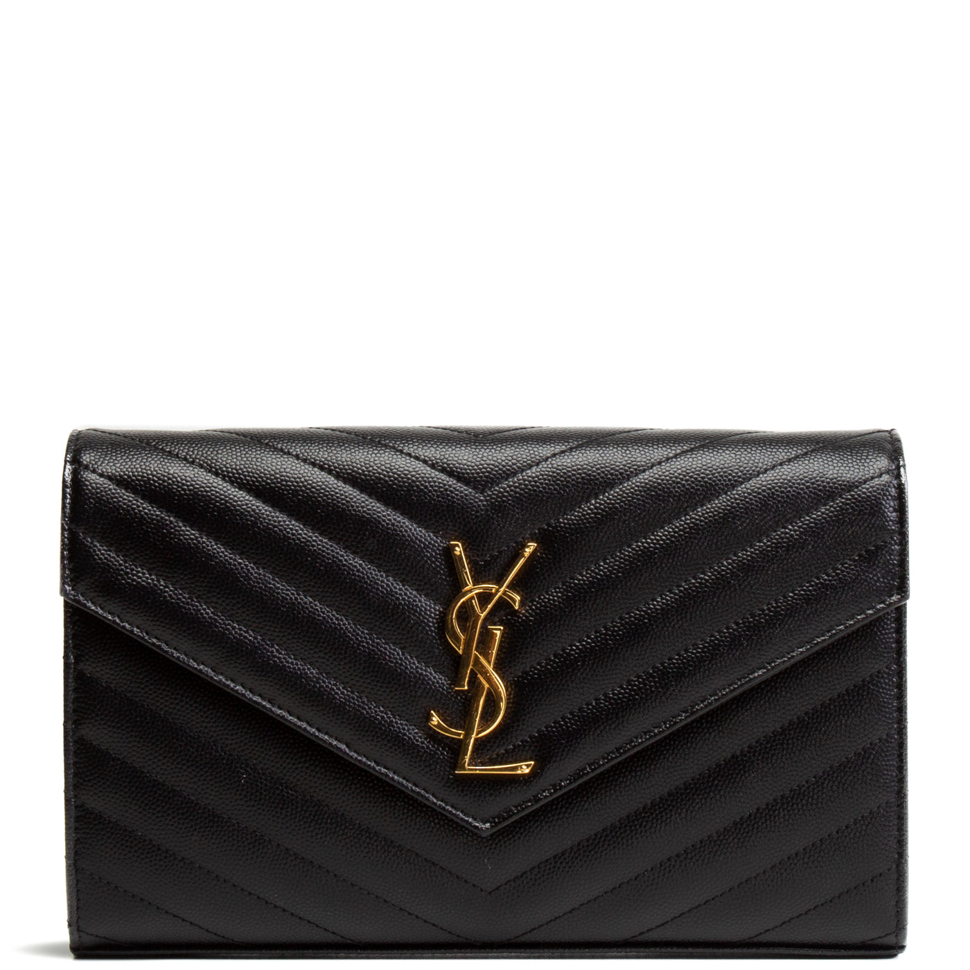 SAINT LAURENT Envelope Wallet on Chain - Black