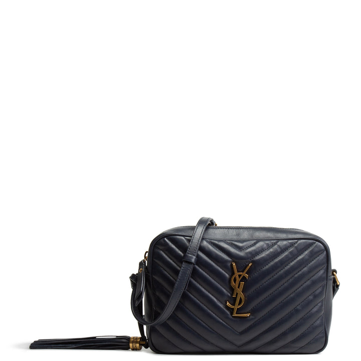 SAINT LAURENT Lou Camera Bag - Navy Blue - OUTLET FINAL SALE