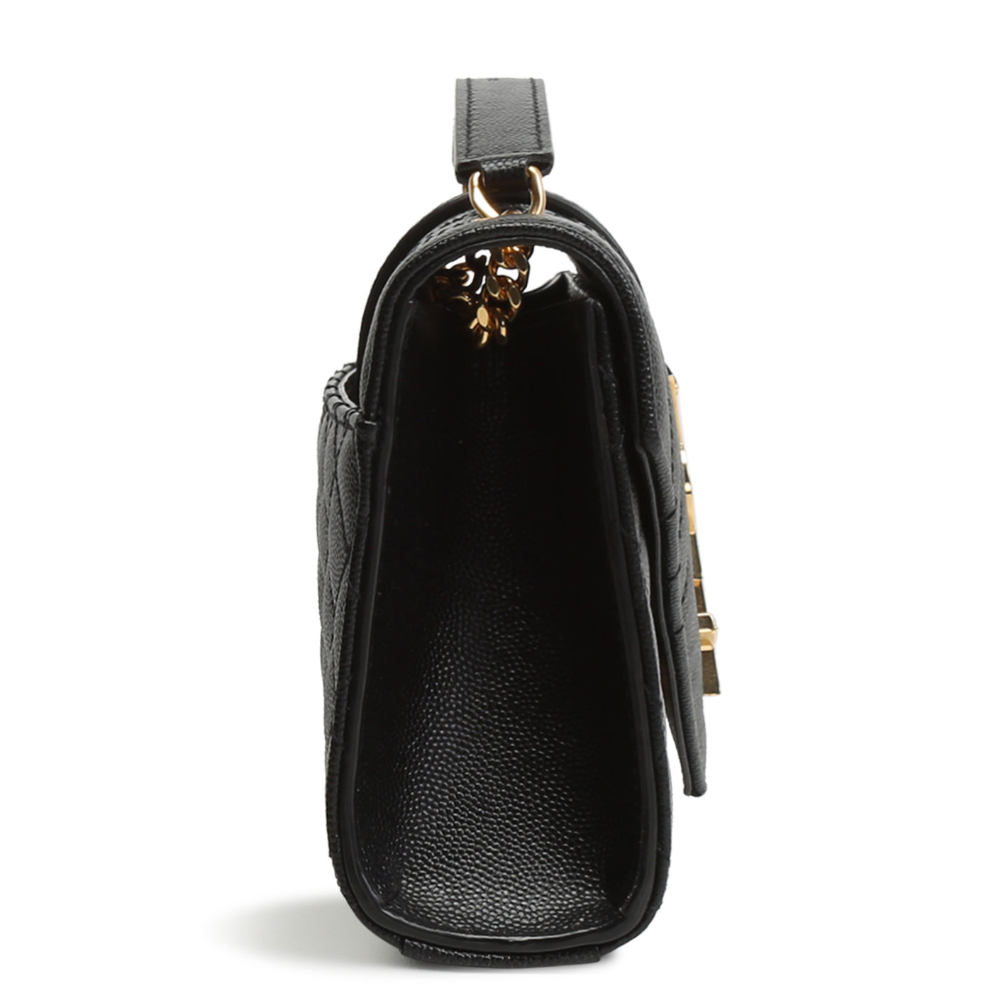 SAINT LAURENT Small Triquilt Envelope Flap Bag - Black