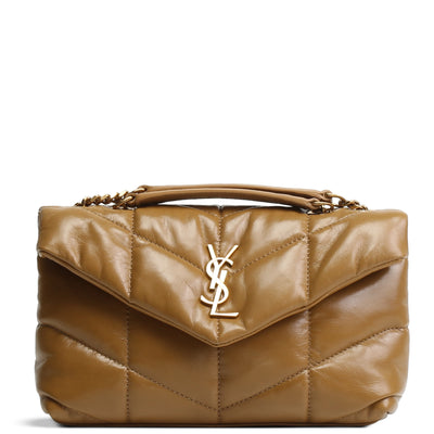 SAINT LAURENT Toy LouLou Puffer Bag - Praline