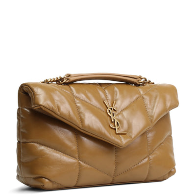 SAINT LAURENT Toy LouLou Puffer Bag - Praline