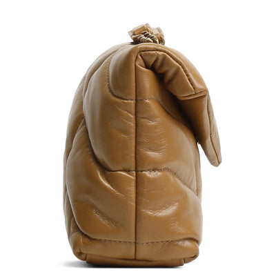 SAINT LAURENT Toy LouLou Puffer Bag - Praline