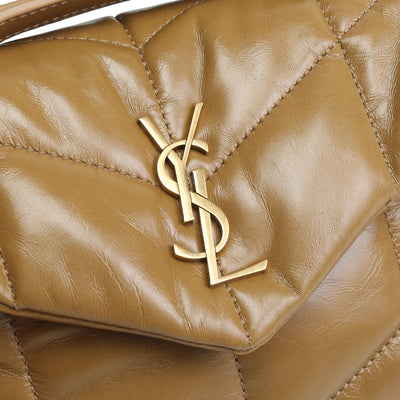 SAINT LAURENT Toy LouLou Puffer Bag - Praline