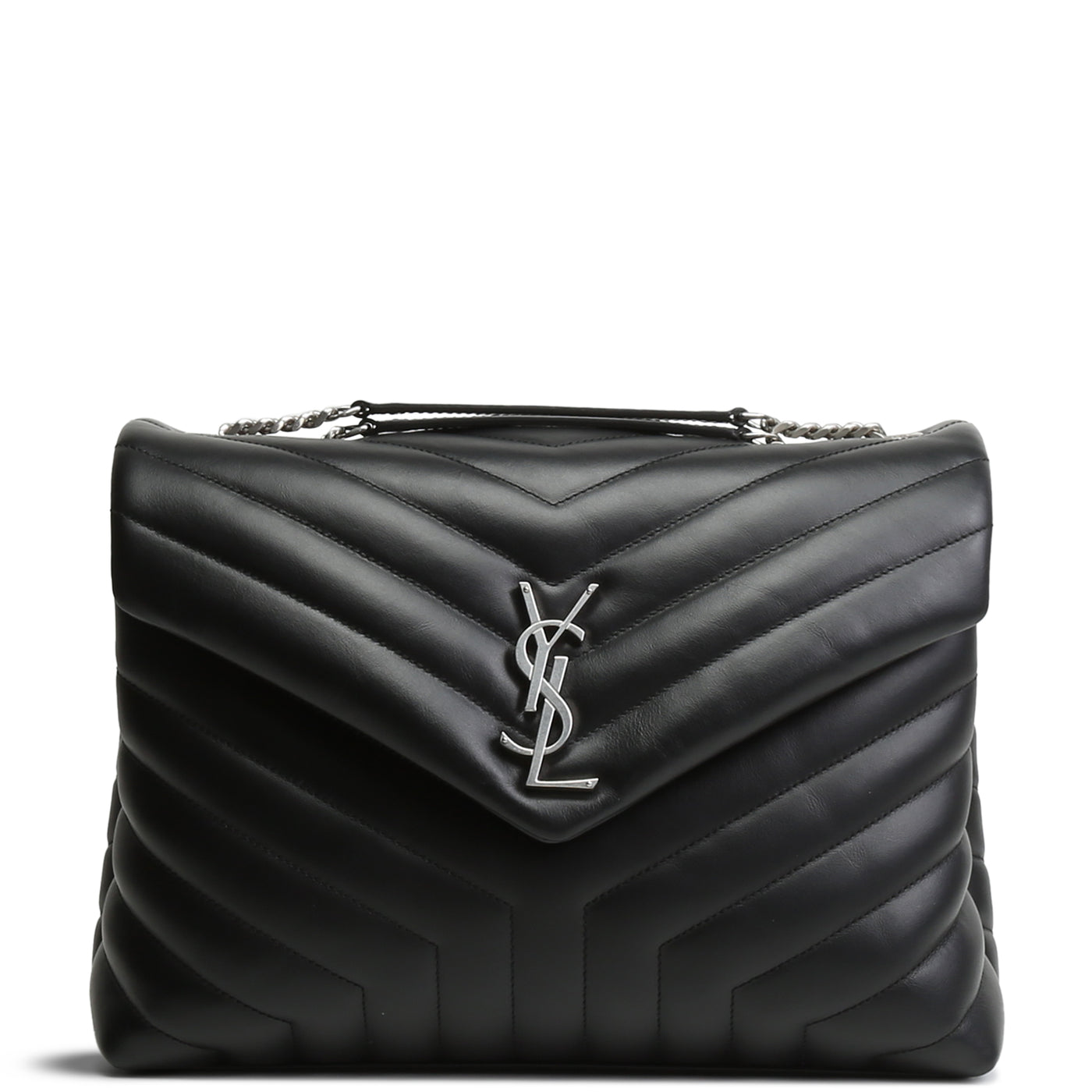 SAINT LAURENT Monogram Matelesse Medium LouLou - Black