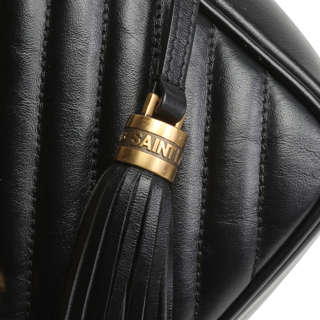 SAINT LAURENT Lou Camera Tassel Bag - Black