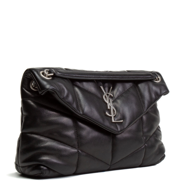 SAINT LAURENT Small Loulou Puffer Shoulder Bag - Black