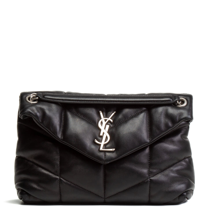 SAINT LAURENT Small Loulou Puffer Shoulder Bag - Black