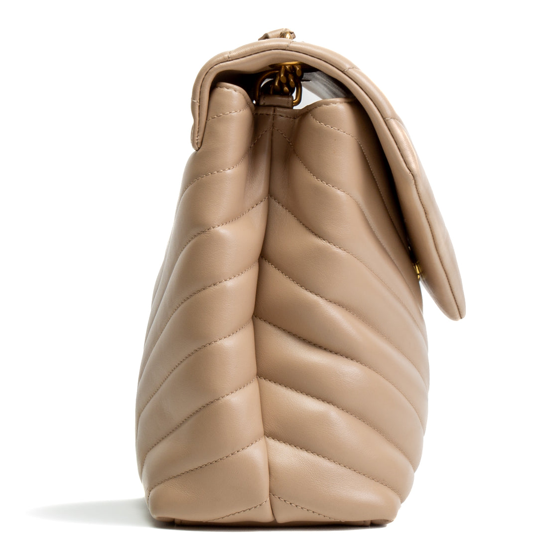 SAINT LAURENT Medium Loulou - Beige