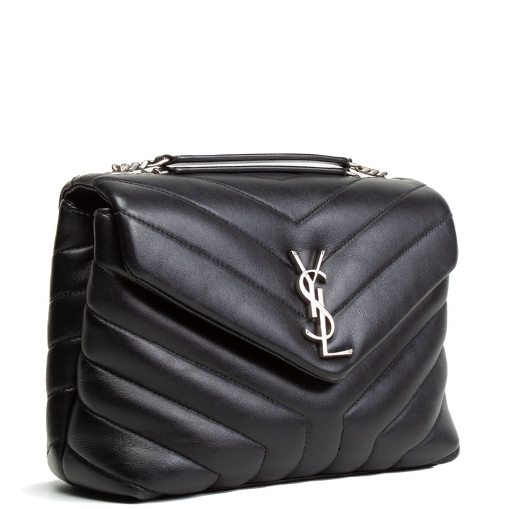 SAINT LAURENT Small Loulou Shoulder Bag - Black