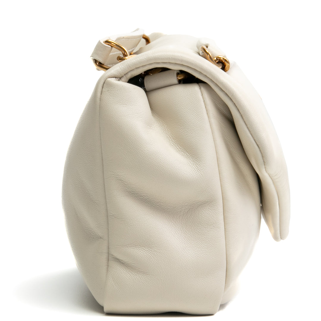 SAINT LAURENT Small Calypso Shoulder Bag - Blanc Vintage