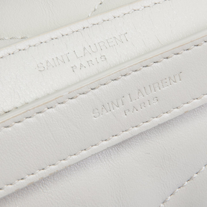 SAINT LAURENT Small Loulou Shoulder Bag - White