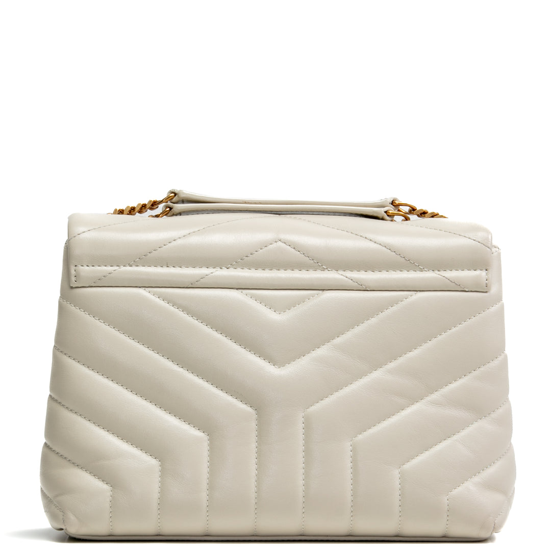 SAINT LAURENT Small Loulou Shoulder Bag - White