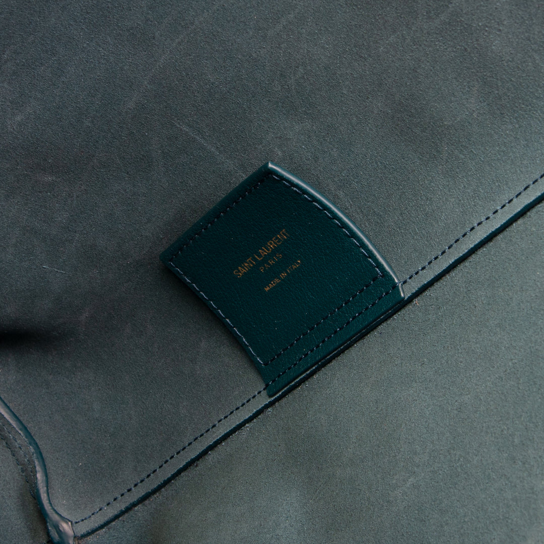 SAINT LAURENT E/W Shopping Tote - Dark Teal