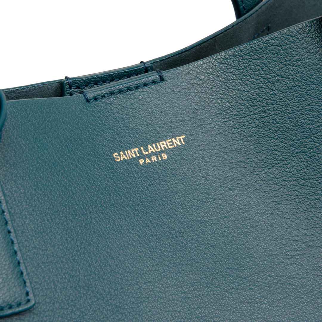 SAINT LAURENT E/W Shopping Tote - Dark Teal