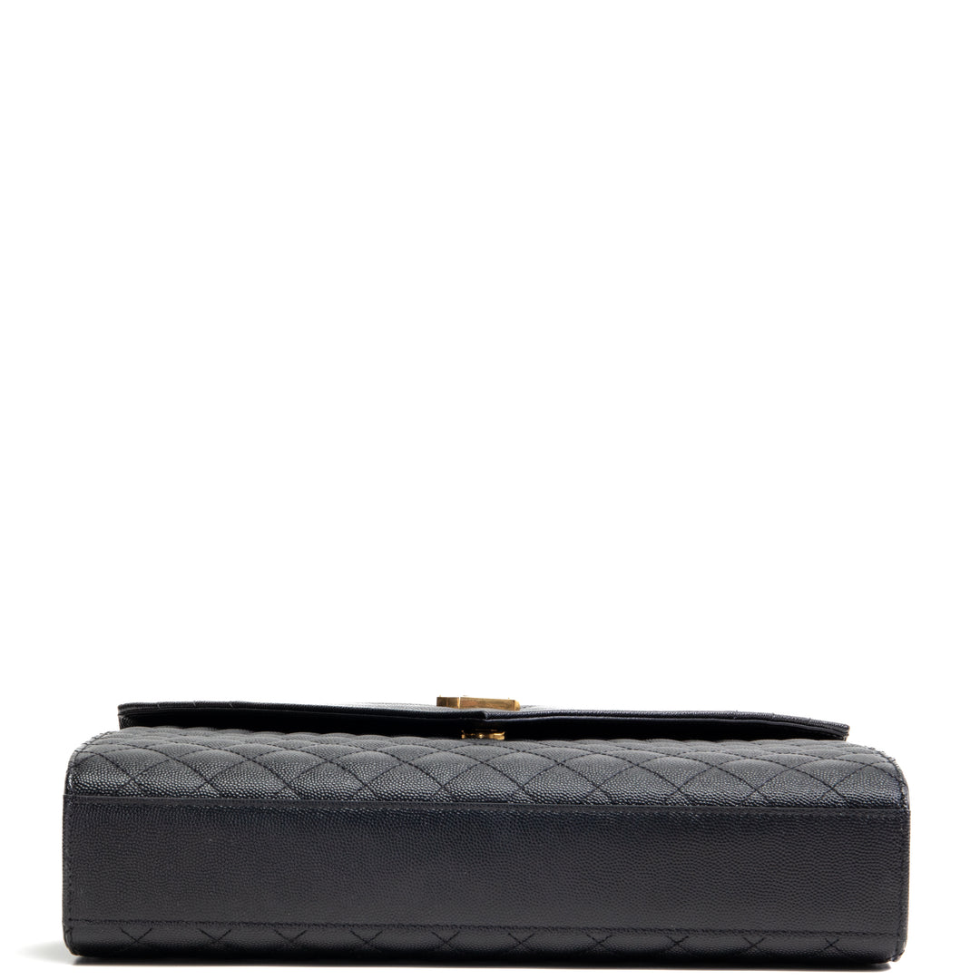 SAINT LAURENT Envelope Large Shoulder Bag - Black