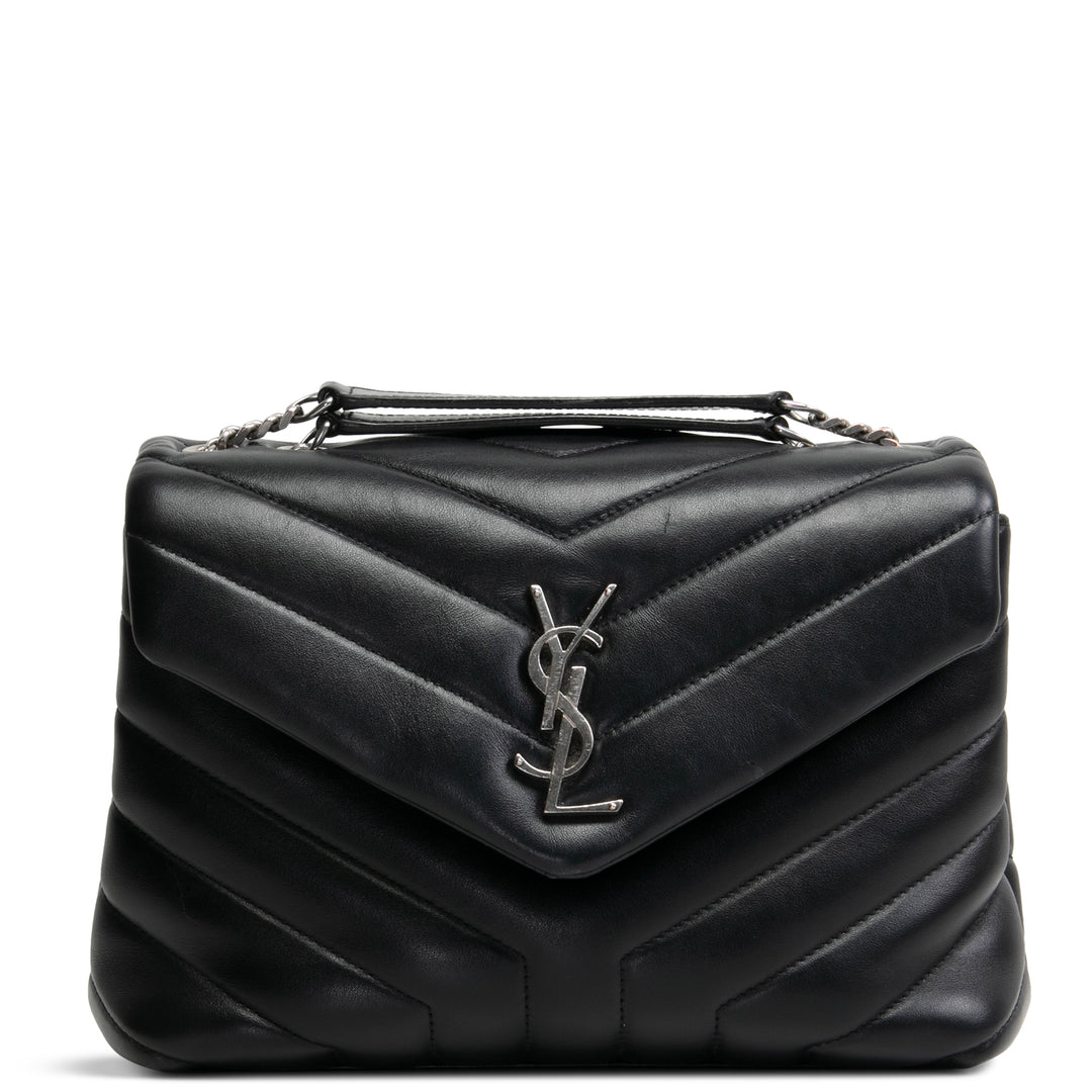 SAINT LAURENT Small Loulou Shoulder Bag - Black