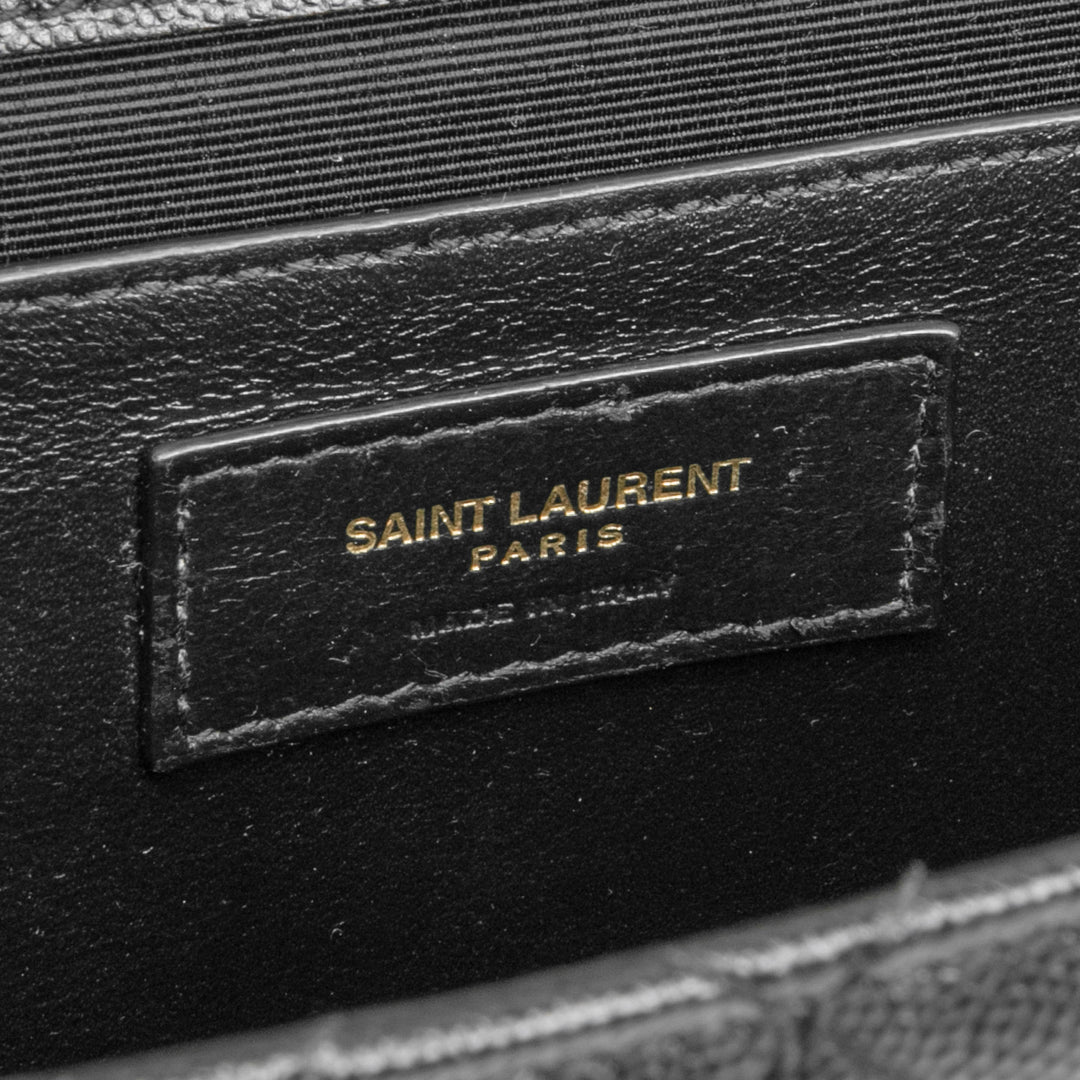 Saint Laurent Medium Tri -Quilt -Umschlagsbeutel - schwarz