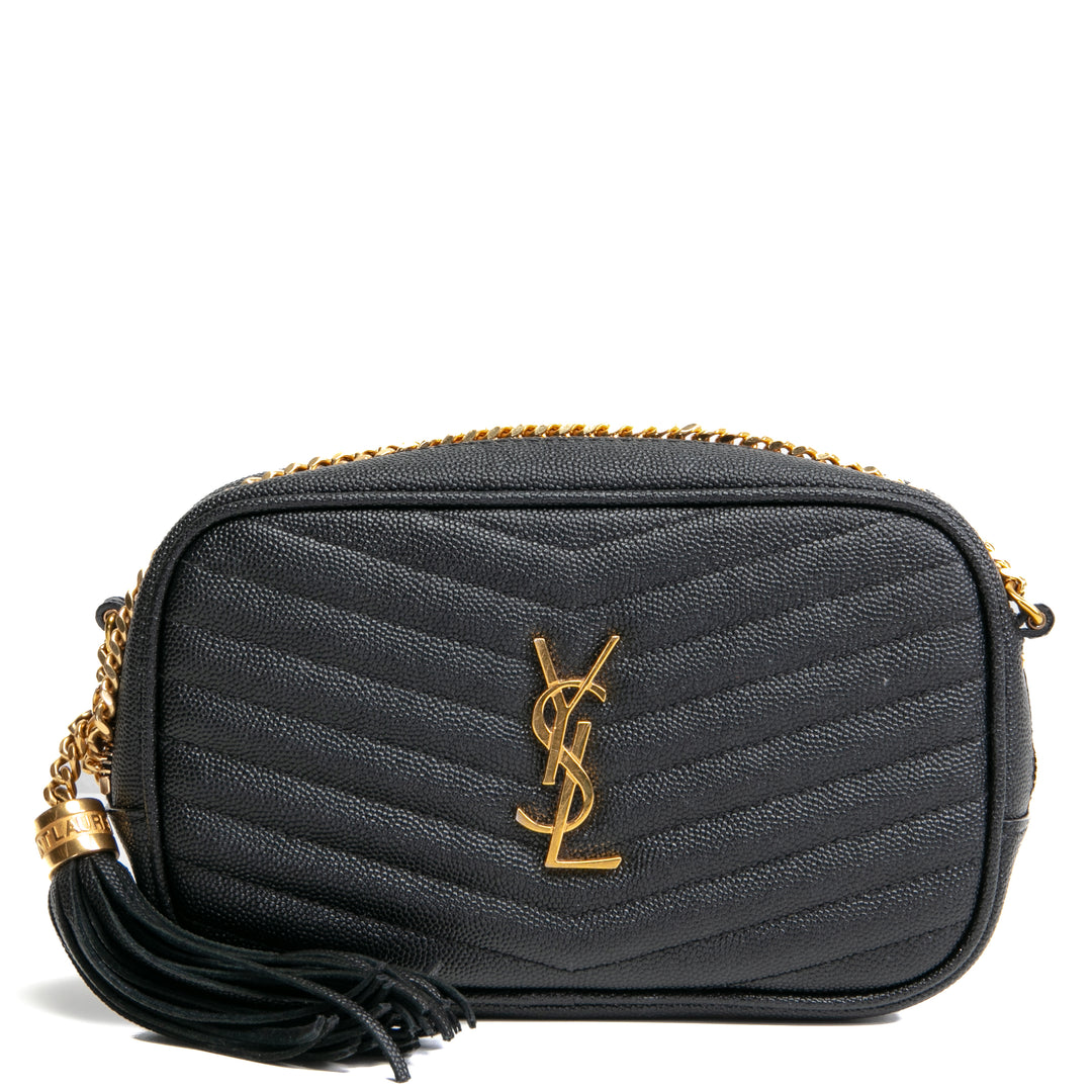 SAINT LAURENT Mini Lou Camera Bag- Black